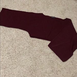 Over sized sweater, crop top